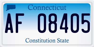 CT license plate AF08405