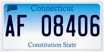 CT license plate AF08406