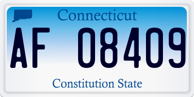 CT license plate AF08409