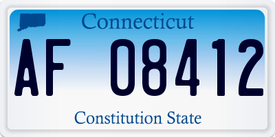 CT license plate AF08412