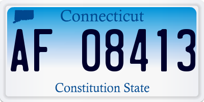 CT license plate AF08413