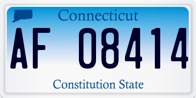 CT license plate AF08414