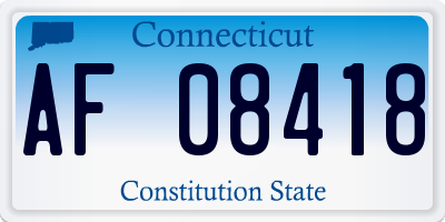CT license plate AF08418