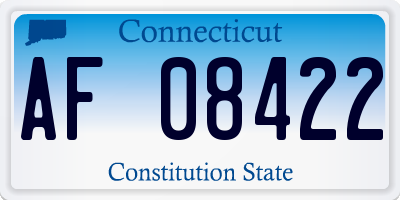 CT license plate AF08422