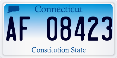 CT license plate AF08423