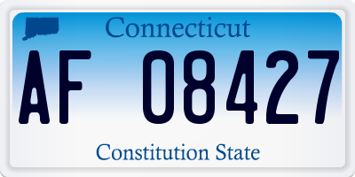 CT license plate AF08427