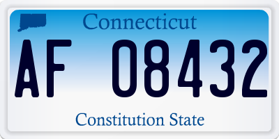 CT license plate AF08432
