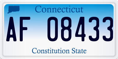 CT license plate AF08433