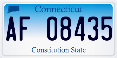 CT license plate AF08435