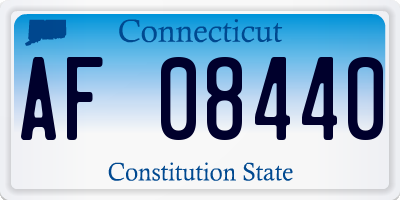 CT license plate AF08440