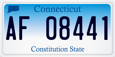 CT license plate AF08441