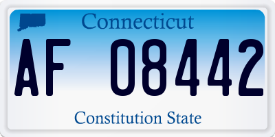 CT license plate AF08442
