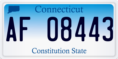 CT license plate AF08443
