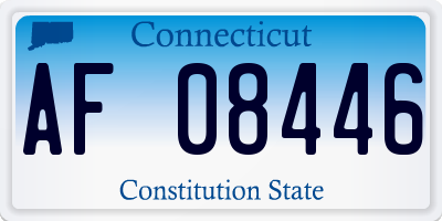 CT license plate AF08446