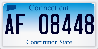 CT license plate AF08448