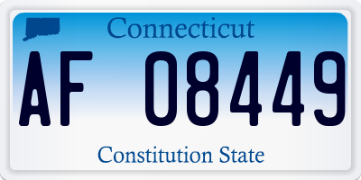 CT license plate AF08449