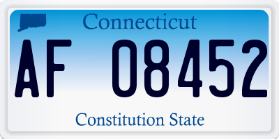 CT license plate AF08452