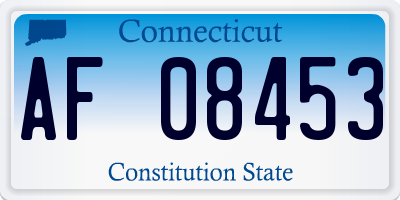 CT license plate AF08453