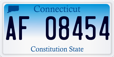 CT license plate AF08454