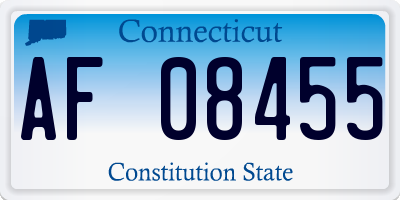 CT license plate AF08455