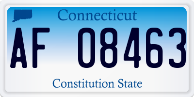 CT license plate AF08463