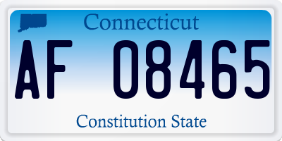 CT license plate AF08465