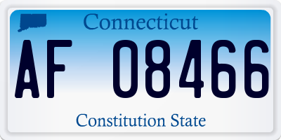 CT license plate AF08466