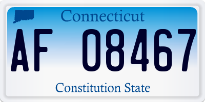CT license plate AF08467