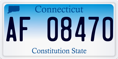 CT license plate AF08470