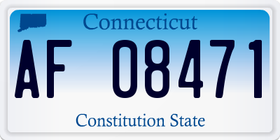 CT license plate AF08471