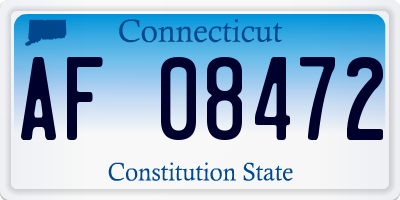 CT license plate AF08472
