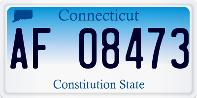 CT license plate AF08473