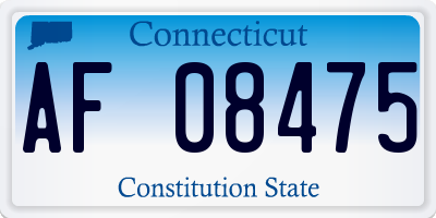 CT license plate AF08475