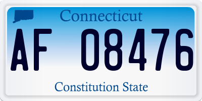 CT license plate AF08476