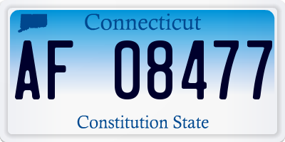 CT license plate AF08477
