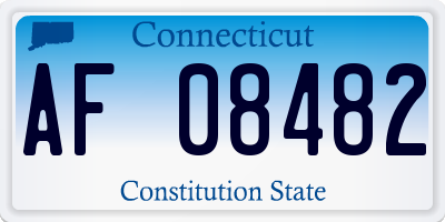 CT license plate AF08482
