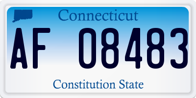 CT license plate AF08483