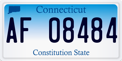 CT license plate AF08484