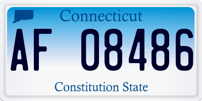 CT license plate AF08486