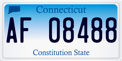 CT license plate AF08488