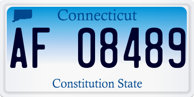 CT license plate AF08489