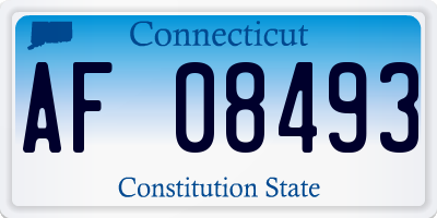 CT license plate AF08493