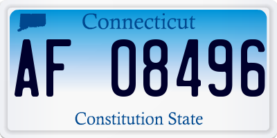 CT license plate AF08496
