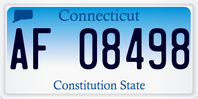 CT license plate AF08498