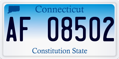 CT license plate AF08502
