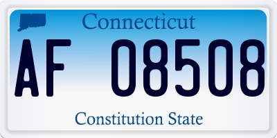 CT license plate AF08508