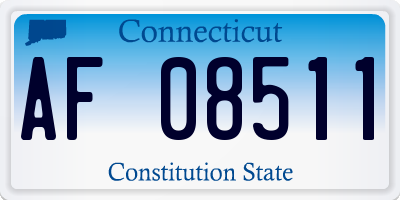 CT license plate AF08511