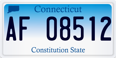 CT license plate AF08512