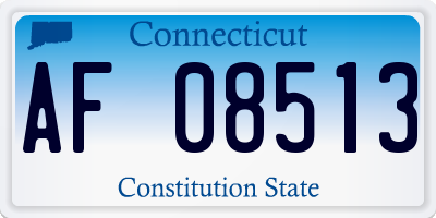 CT license plate AF08513