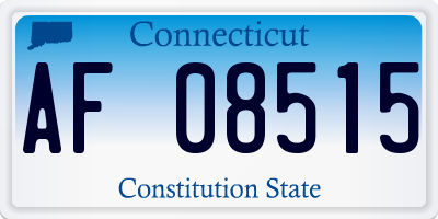 CT license plate AF08515
